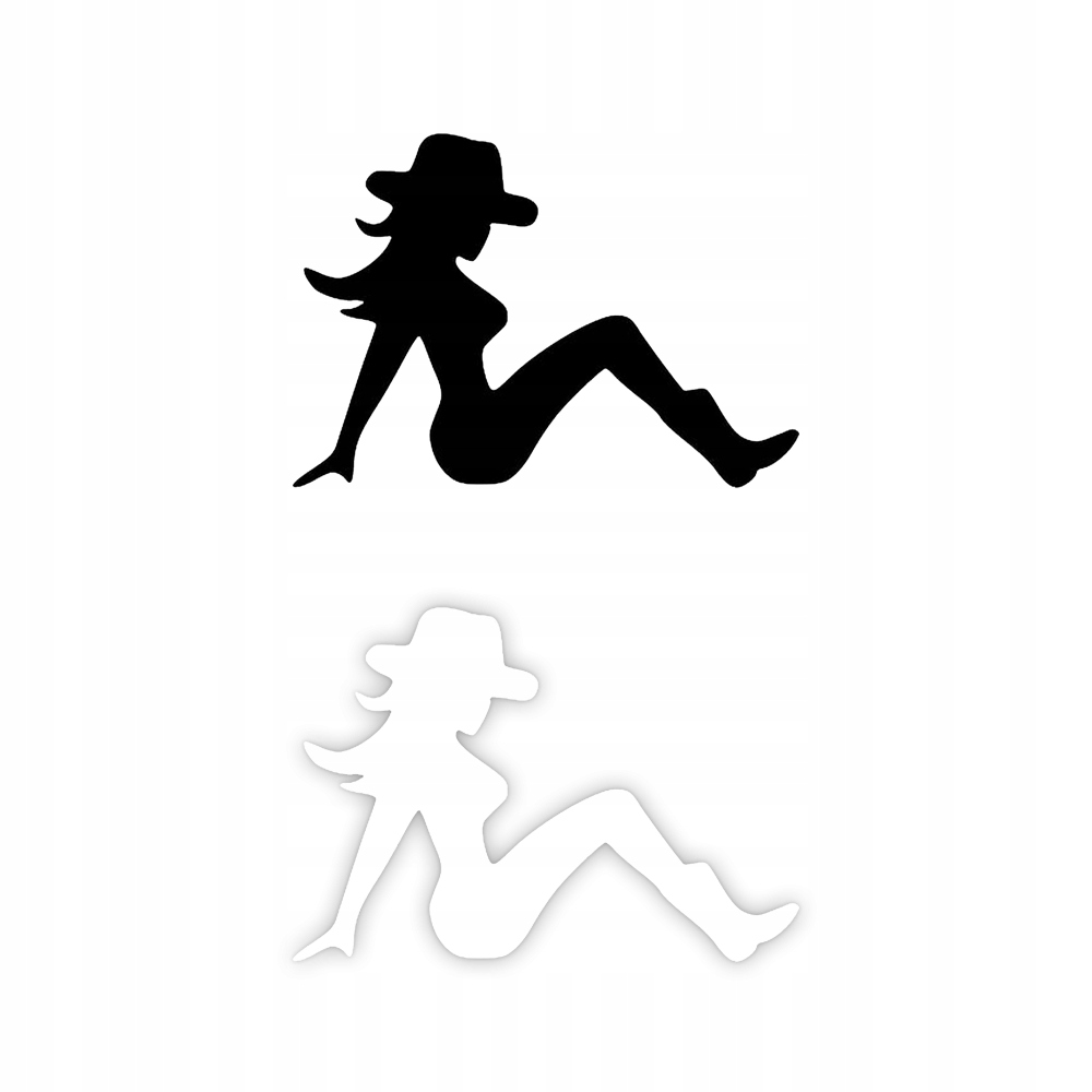 Naklejka KOBIETA na samochód na auto KOLOR