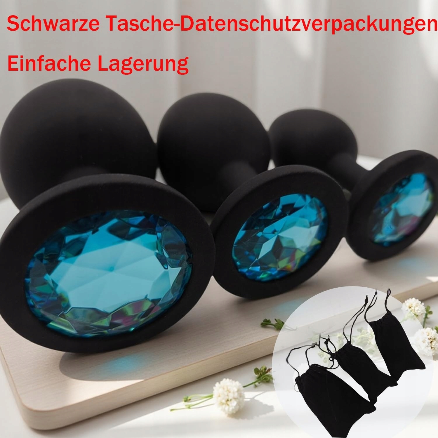 ZYQMEL Zestaw 3 Koreczków Analnych Silikonowych Dla Początkujących — miniatura 5
