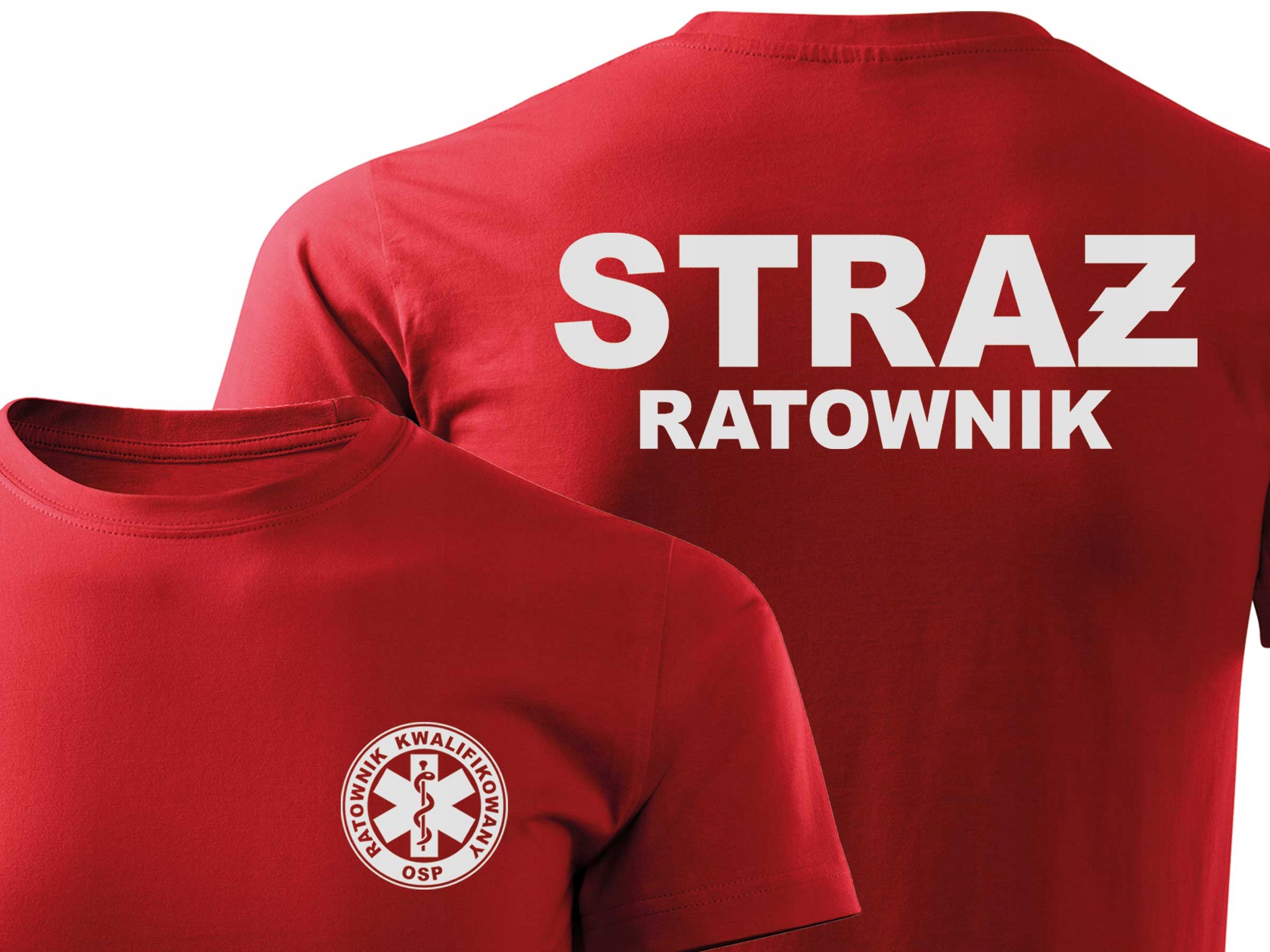 

Czerwona Odblaskowa Koszulka Straż Ratownik Osp M