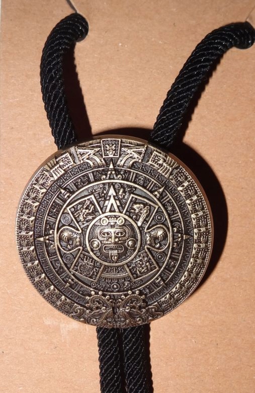 Kalendář Mayů aztéků bolo pokovená kravata western syntetický výplet
