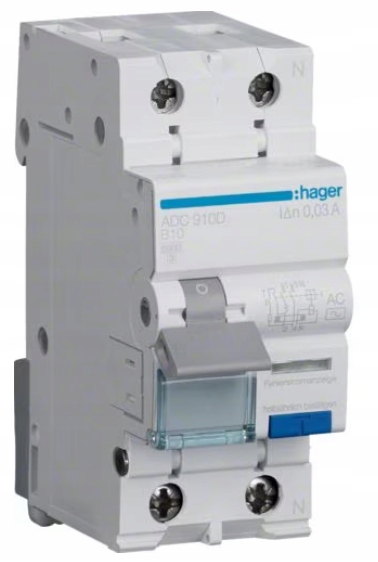 

Wyłącznik różnicowo-nadprądowy Hager ADC910D B10A