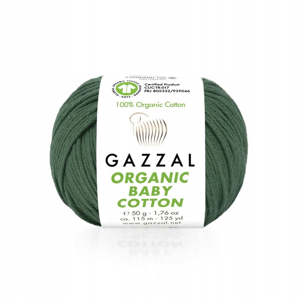 Włóczka Gazzal Organic Baby Cotton 427 morski