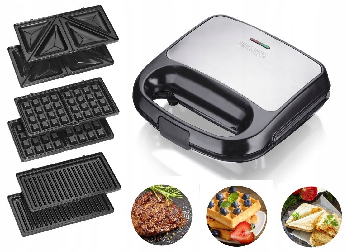 Sendvičovač 3v1 Heinrich's Hst 8683 gril a wafle