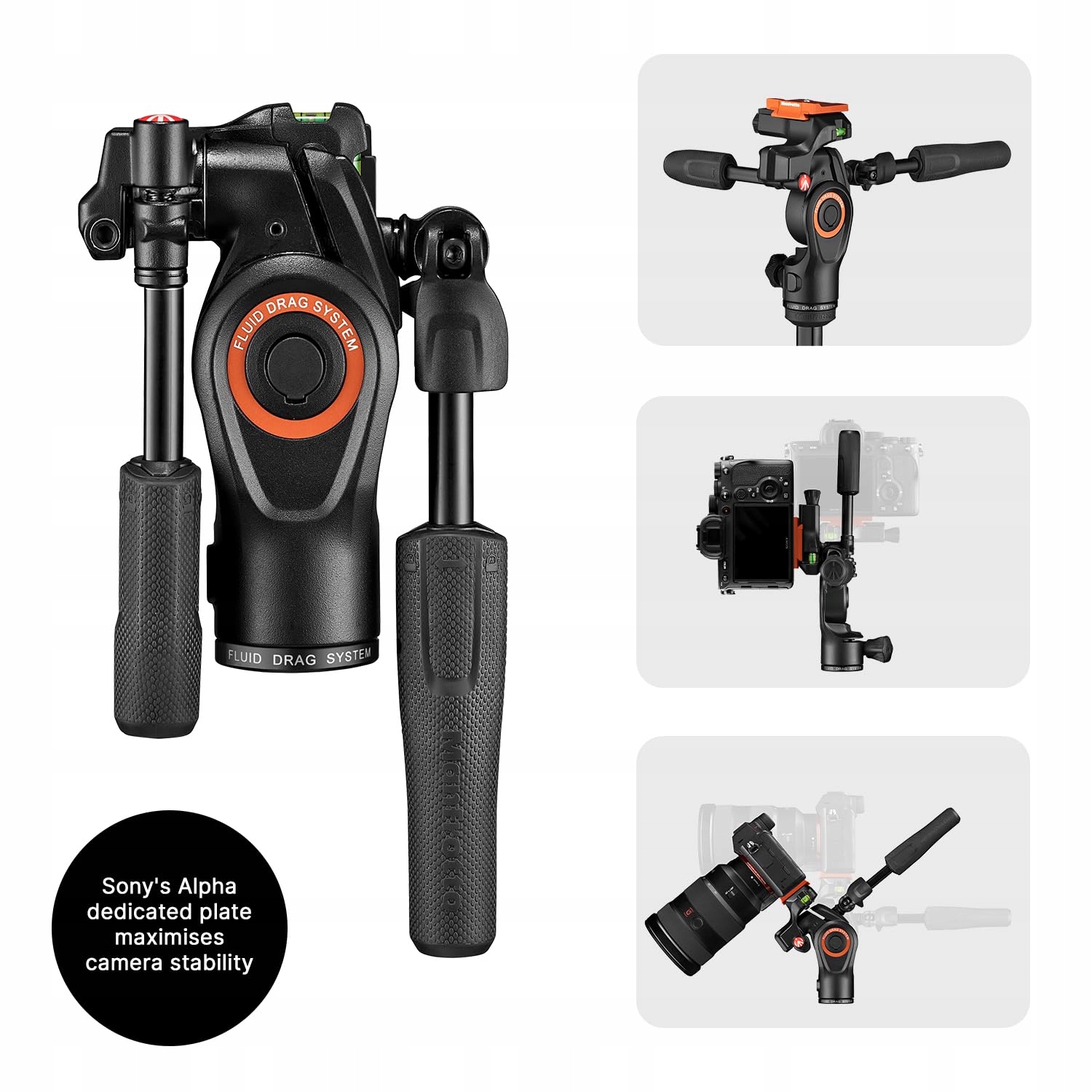 MANFROTTO Befree Advanced Statyw Aparat Sony Alpha Aluminium Podróżny — miniatura 4