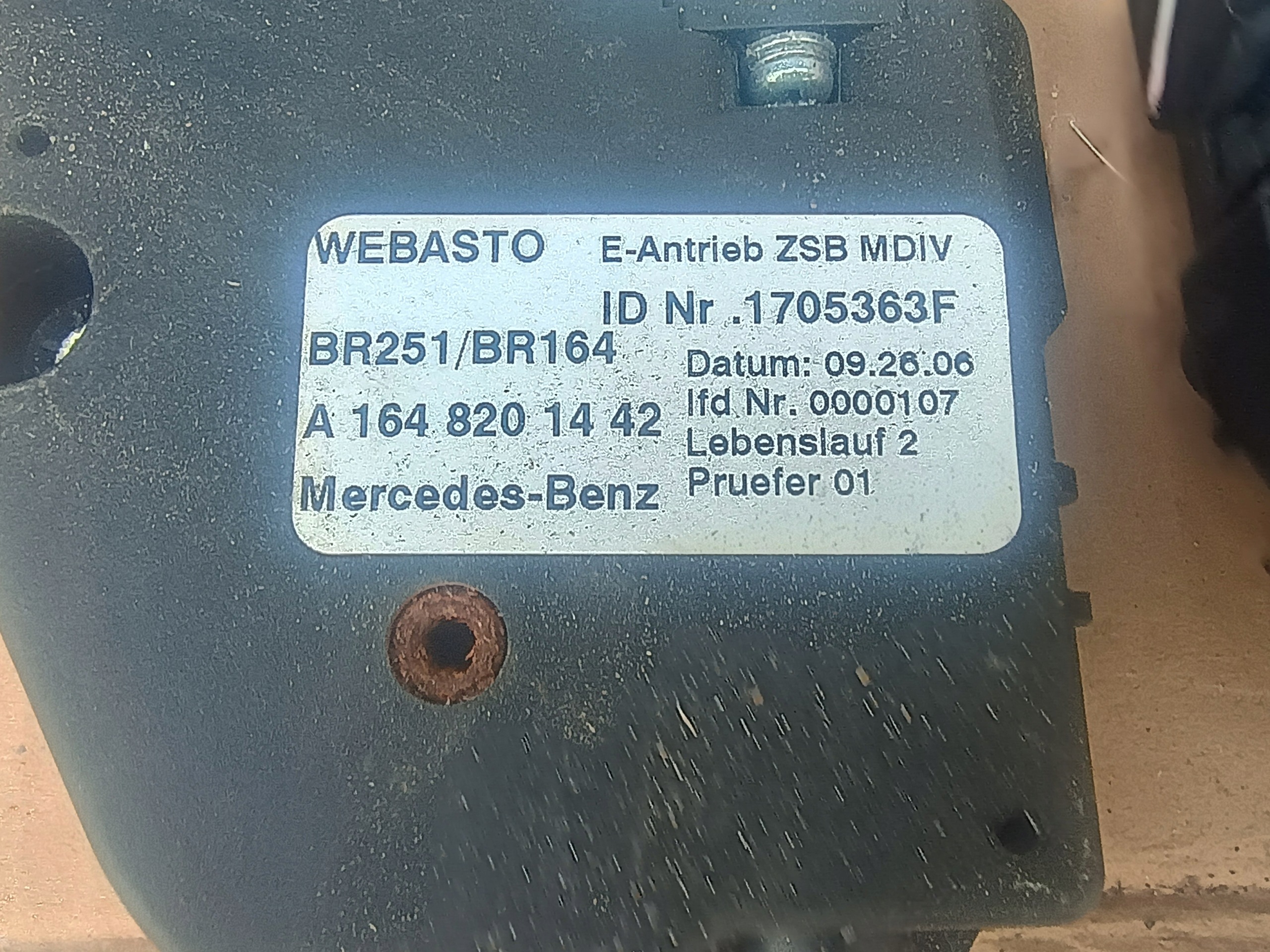 Motor Schiebedach 1705363F MERCEDES