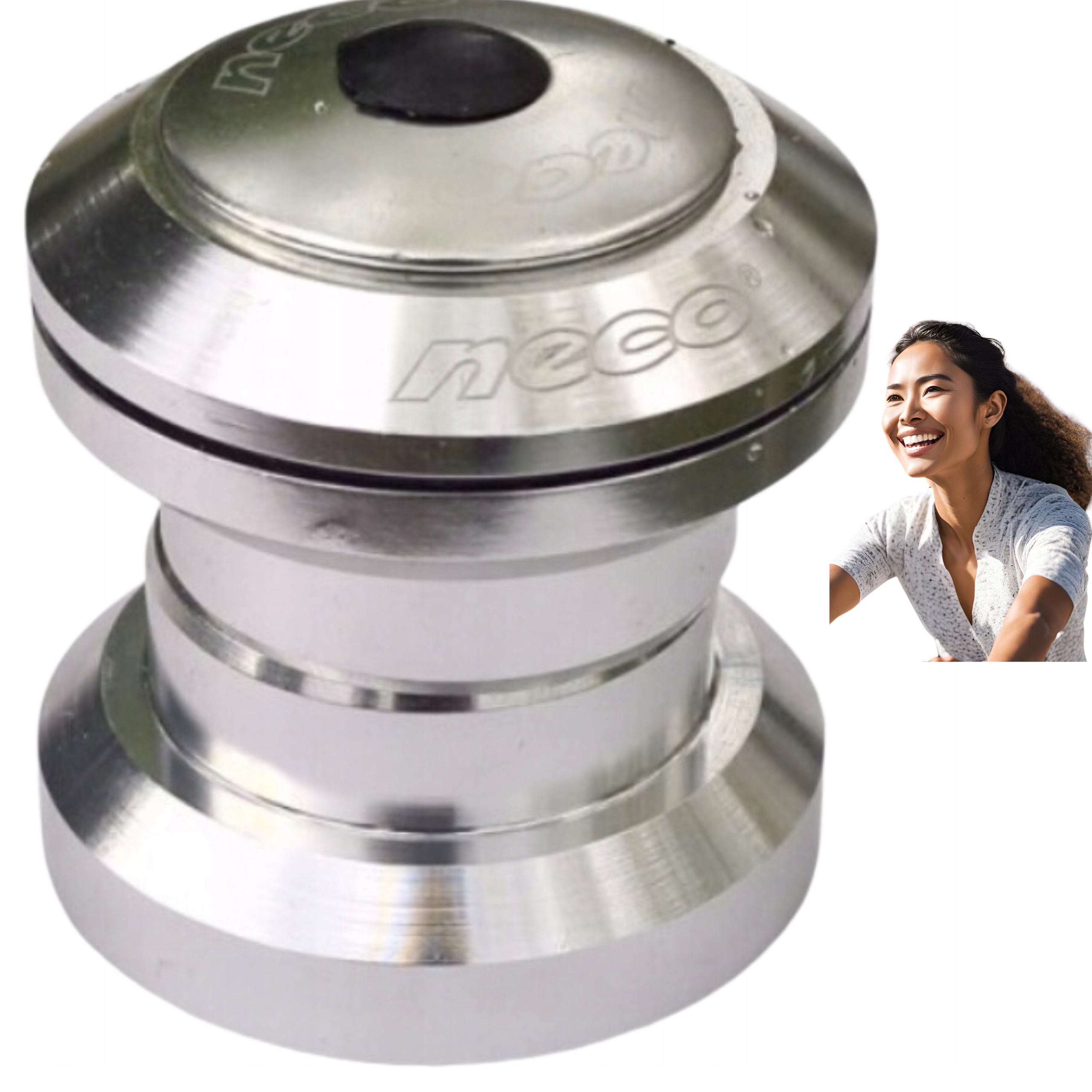 Stery Neco Ahead 1 1/8'' Srebrne silver Alu Łożyska Maszynowe 2x Cartridge