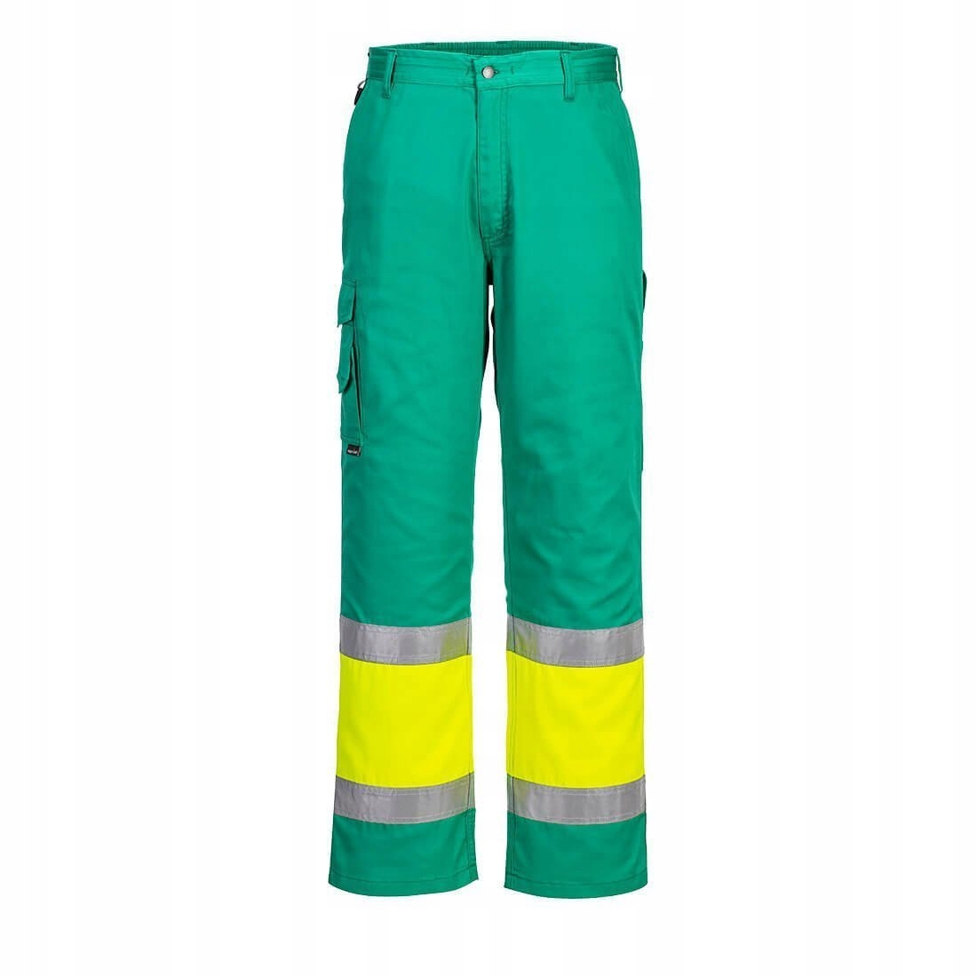 Pracovní kalhoty Hi-Vis reflexní vel. XXXL Žlutá/Tyrkysová R
