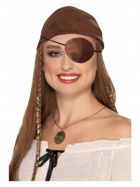 

Opaska Na Oko Pirata Piratki Usztywniana Brązowa