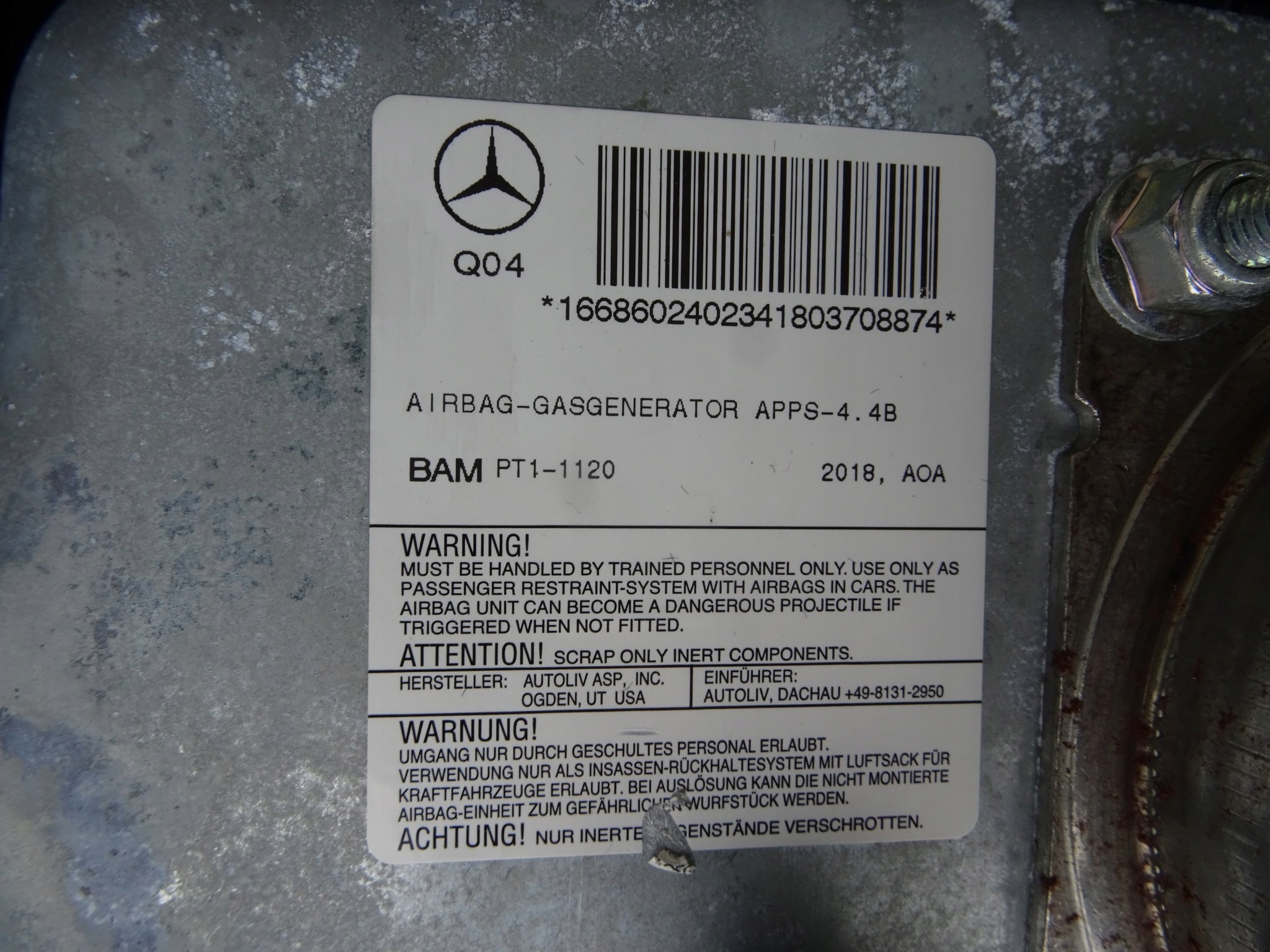 MERCEDES GLE W166 C292 dashboard console passenger airbag