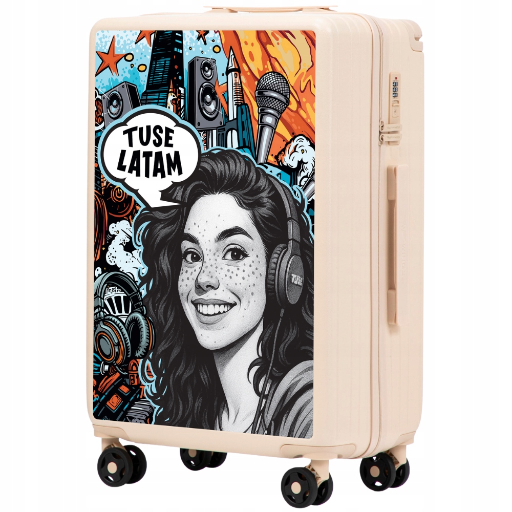 Střední kufr z Abs Registrované zavazadlo XL na 4 kolečkách tvrdý Wings