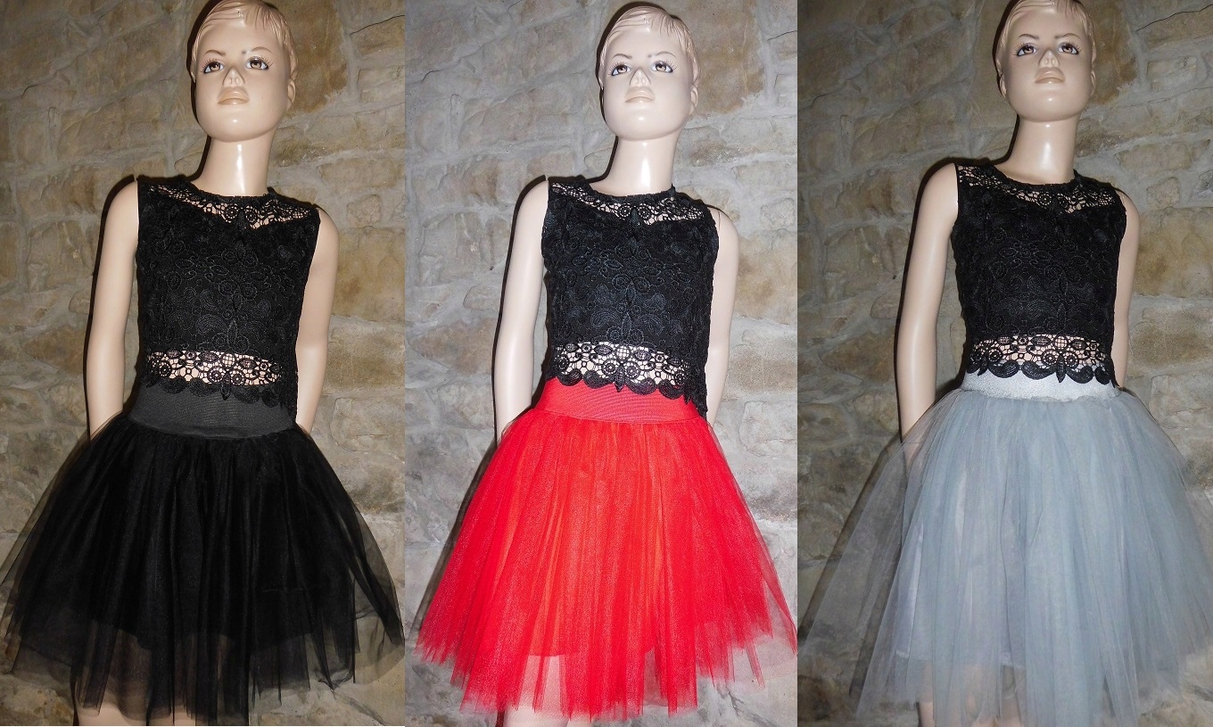 SPÓDNICA DAMSKA CZERWONA TIULOWA ROZM.L Marka inna