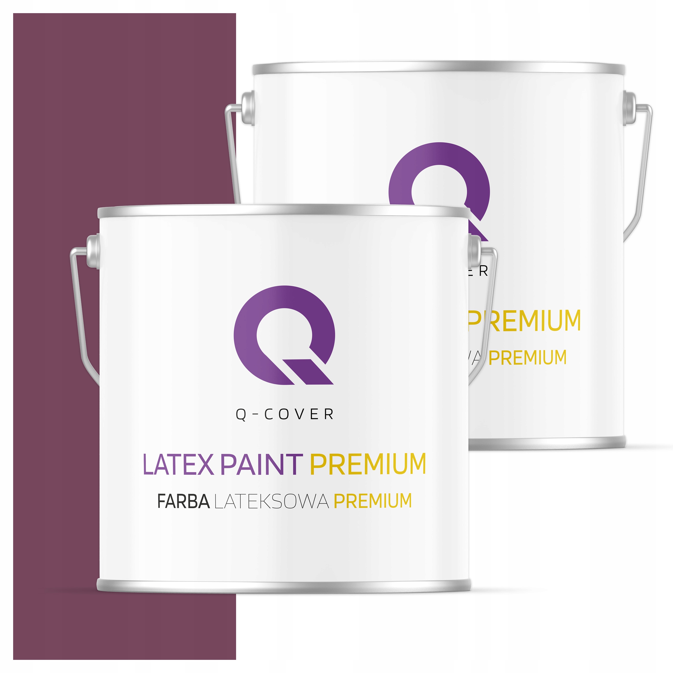 Farba odolná voči škvrnám Umývateľná na steny stropov 5L Hlboká matná Bordová H2809