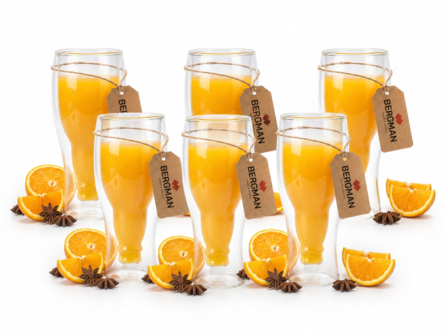 6 x Šálky Na Pivo Kufle 500 ml V Tvare Flaše S Dvojitou Stenou