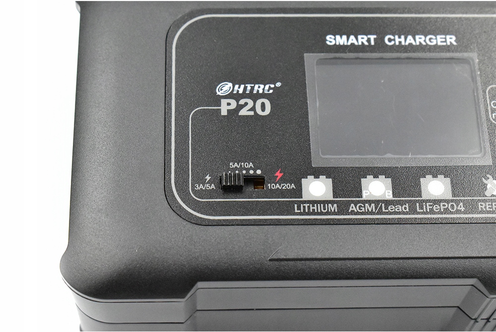 PROSTOWNIK ładowarka do akumulatorów żelowych AGM 12V 24V 20A LCD Model P20