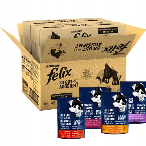 Felix Fantastic So Gut Mix smaków mięsnych saszetki 48x 85g De