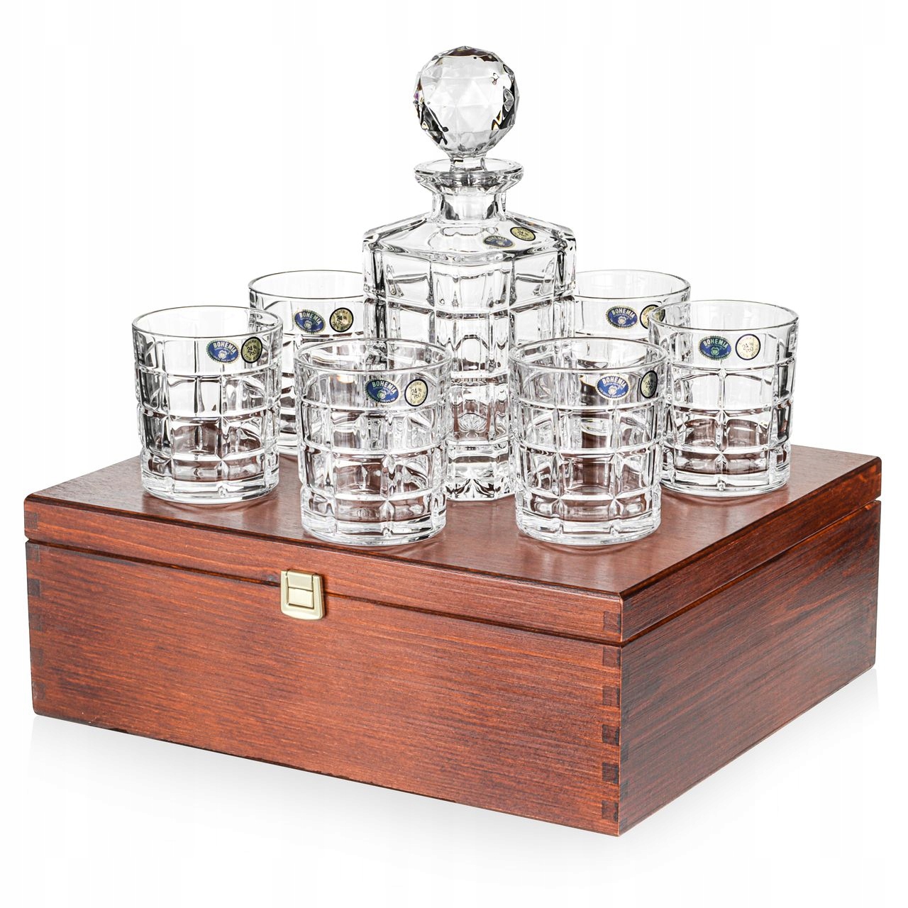 Exkluzívny set na whisky Bohemia Timesquare 6+1 v krabici s Gravírovaním