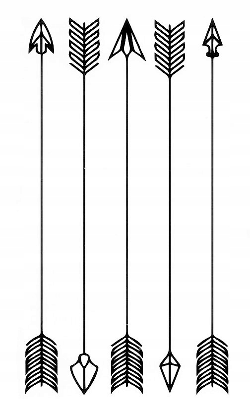 

Tatuaż Tymczasowy strzałka strzałki 5 sztuk wodny