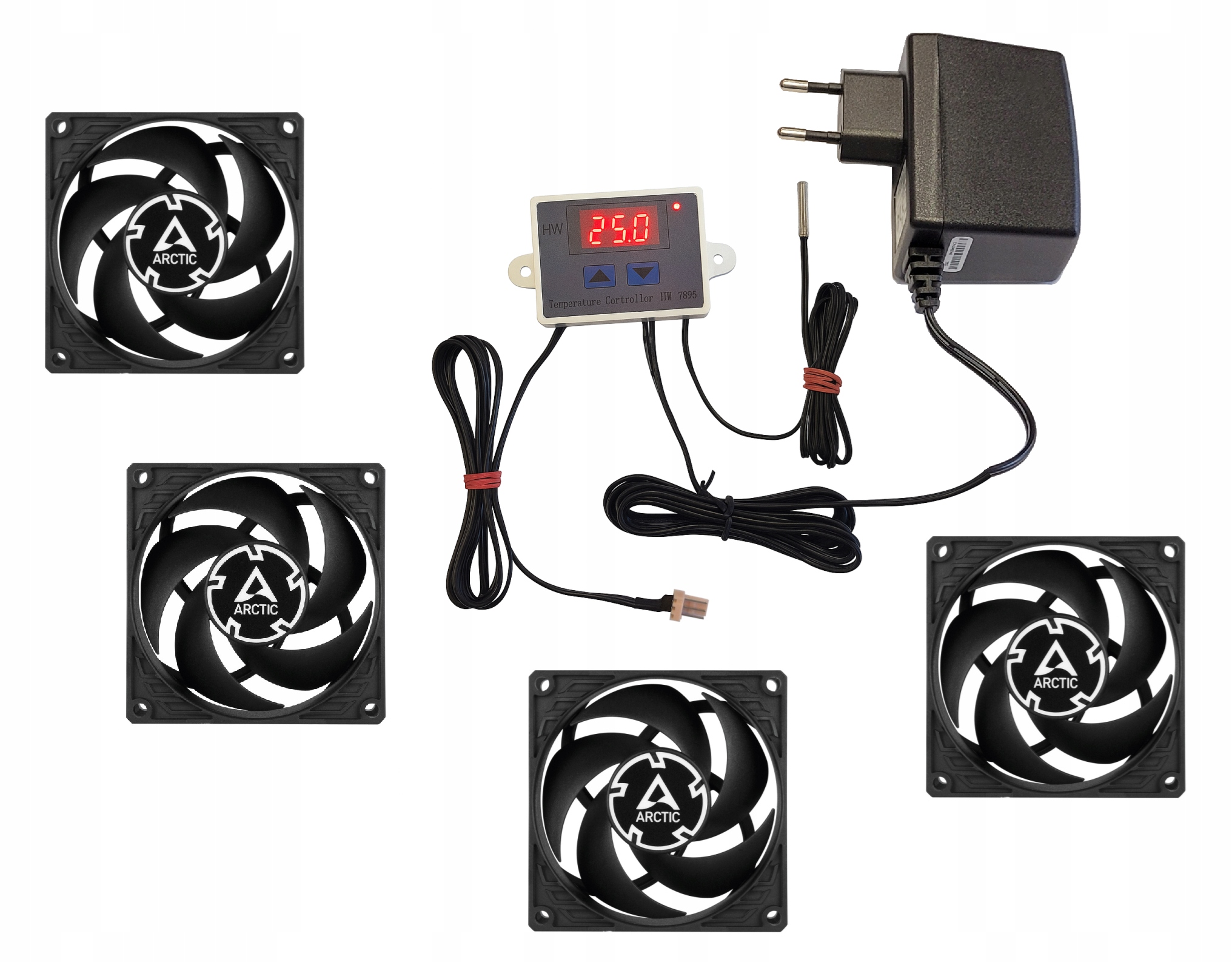Ventilátory pod radiátor s regulací spínací teploty