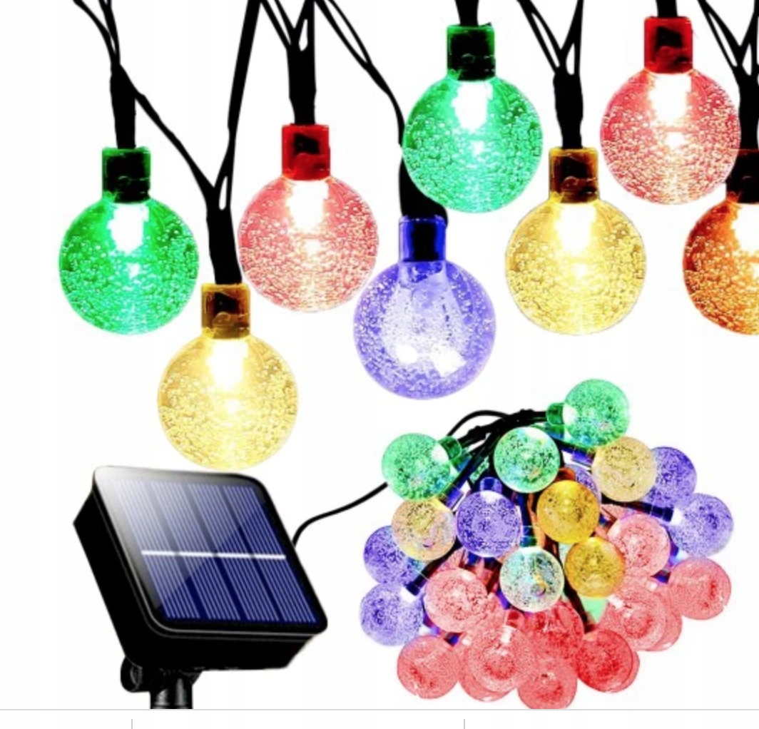 

Girlanda Solarna Led Kryształowe Kulki 8M 50LED