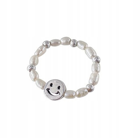 

Pierścionek na gumce koraliki smile emotka buźka