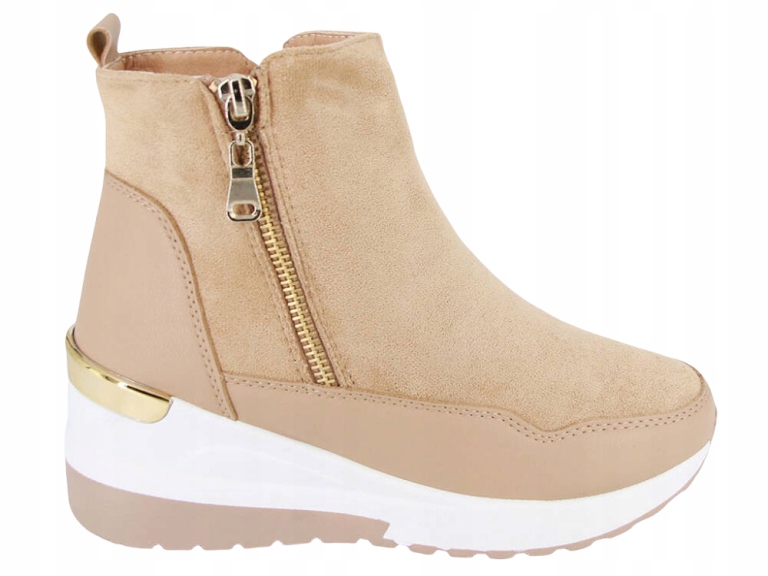 

Botki Na Koturnie Zamszowe Beżowe H X2983 37