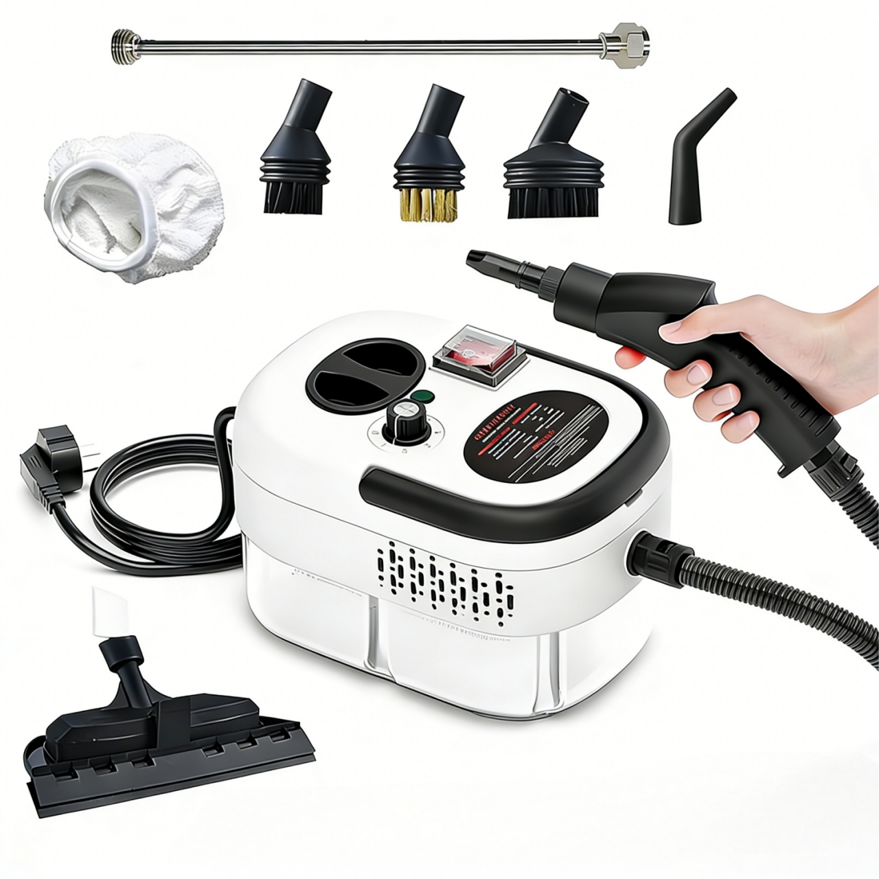 Myjka Parowa Parownica Mop Parowy 2500W Zestaw Końcówek Mycie Czyszczenie