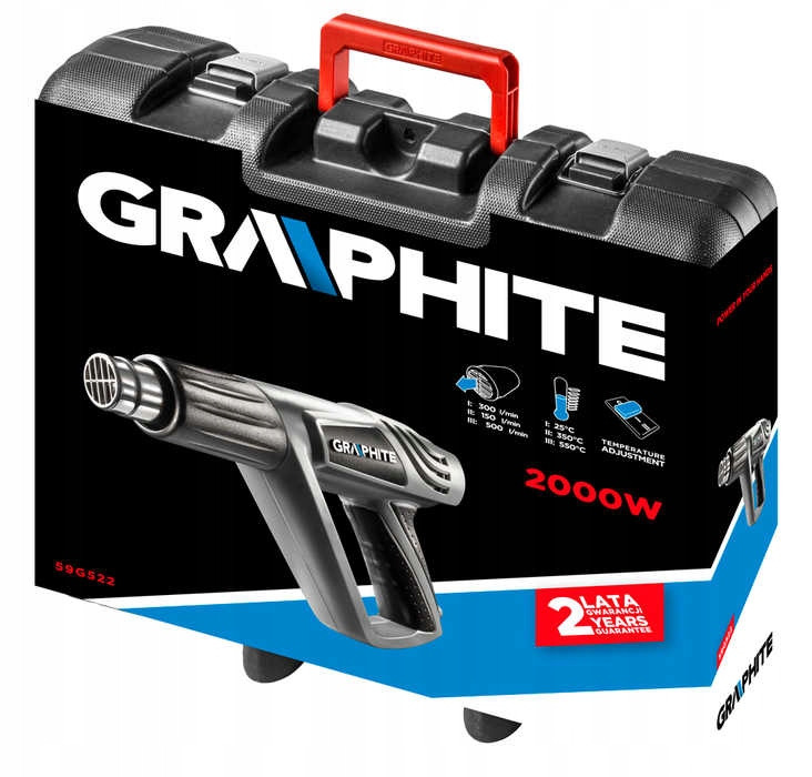 Opalarka Graphite 2000 W 230 V 550 °C Kod producenta 59G522