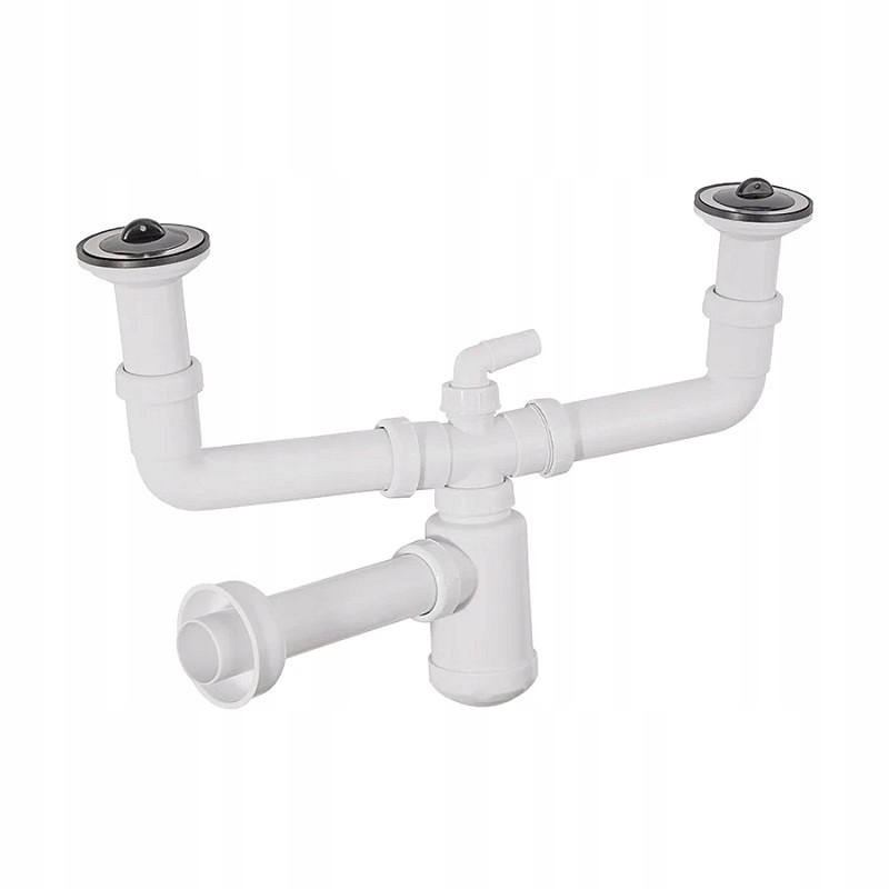 SYFON ZLEW. 2-KOM SPUST METAL CRUDO