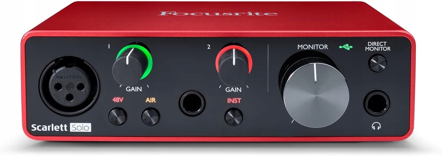 INTERFEJS AUDIO FOCUSRITE SCARLETT SOLO 3 GEN ABLETON + OPROGRAMOWANIE Waga produktu z opakowaniem jednostkowym 1 kg