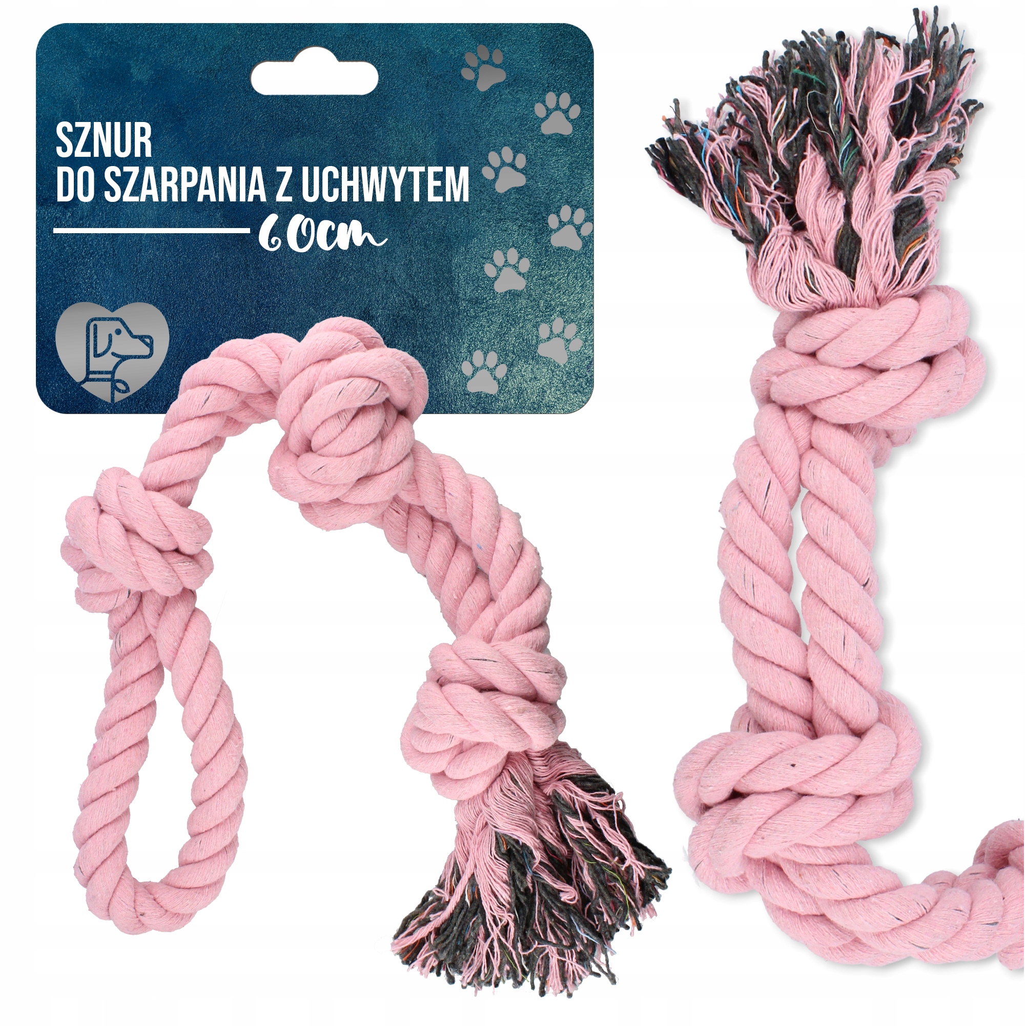 

Szarpak Gryzak Bawełniany Sznur Uchwyt Psa 60cm