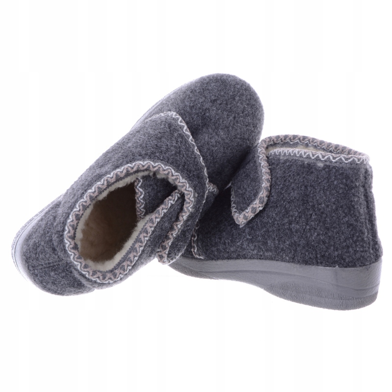 CIEPŁE BAMBOSZE Pantofle FILC KAPCIE Tanie rzep 43 Marka inna