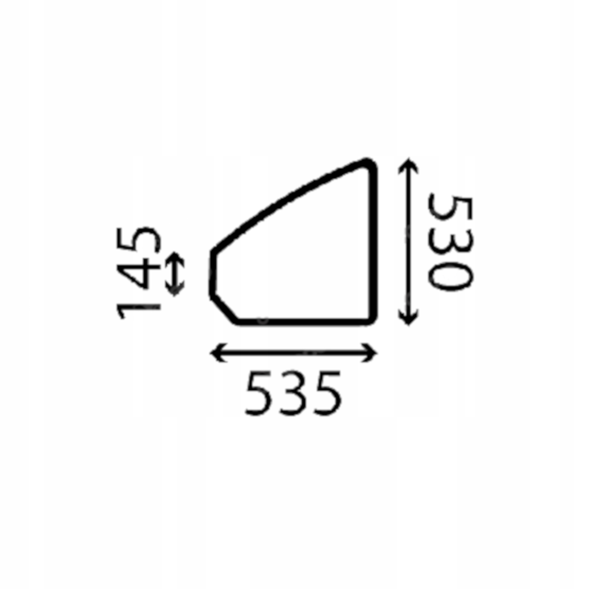 sklo Airman, spodní dveře YD00004962