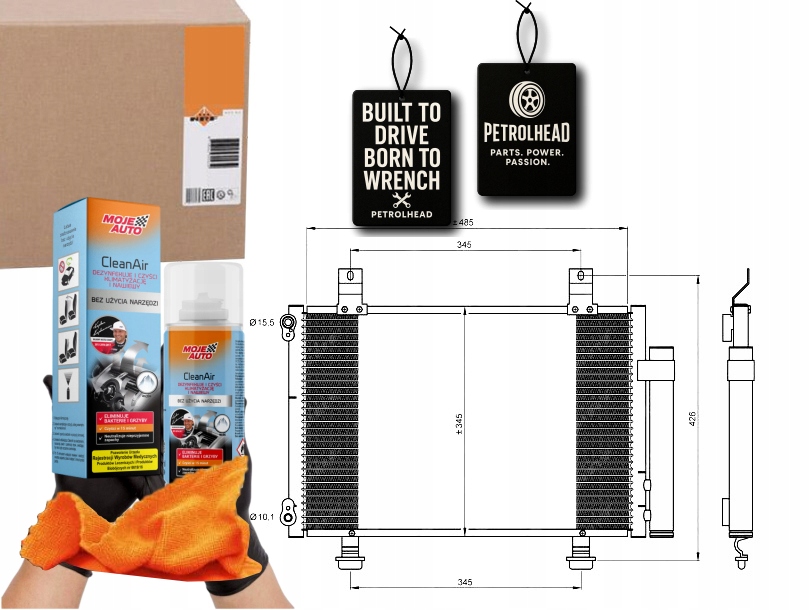 Kondenzátor Klimatizace Suzuki Swift 05- Nrf #Petrolhead Pro+ Kit9