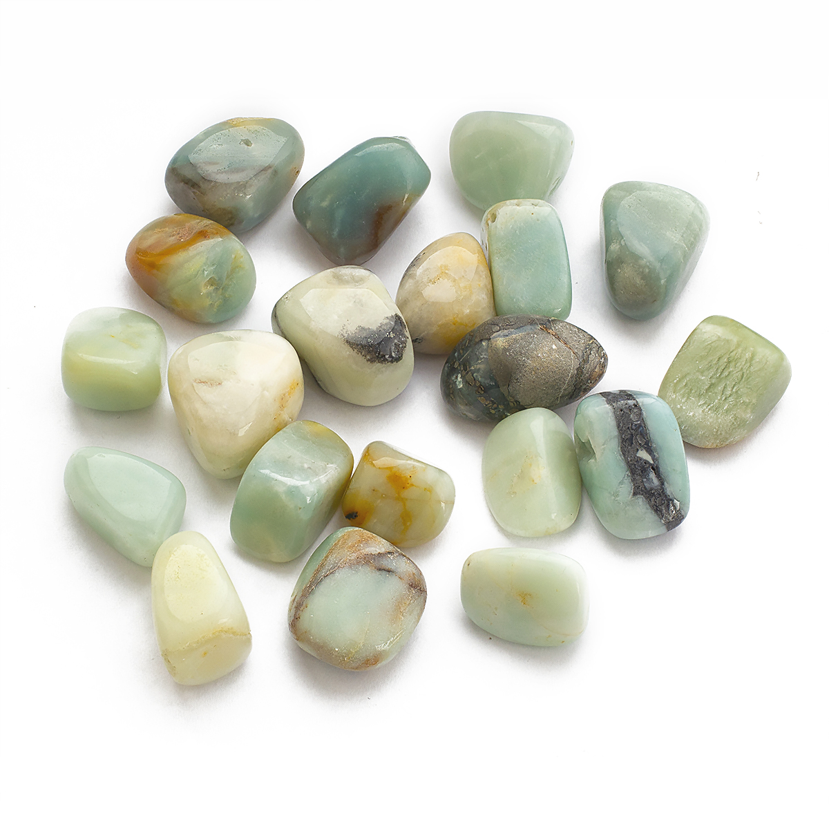 Přírodní Amazonit Balanční Brýle 20~35mm, bez Otvoru, 20ks