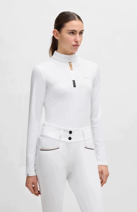Bluzka treningowa damska Minou white Hugo Boss Equestrian