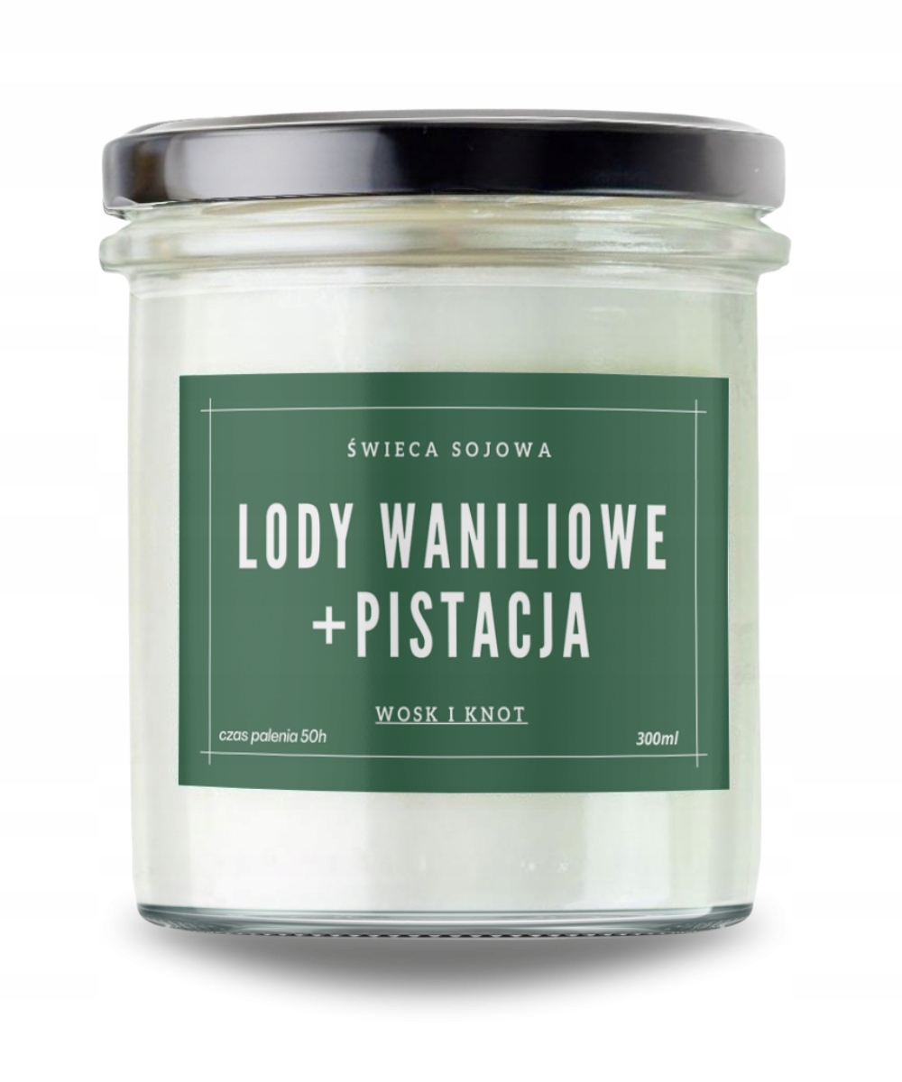 

Świeca sojowa Lody Waniliowe I Pistacja eko