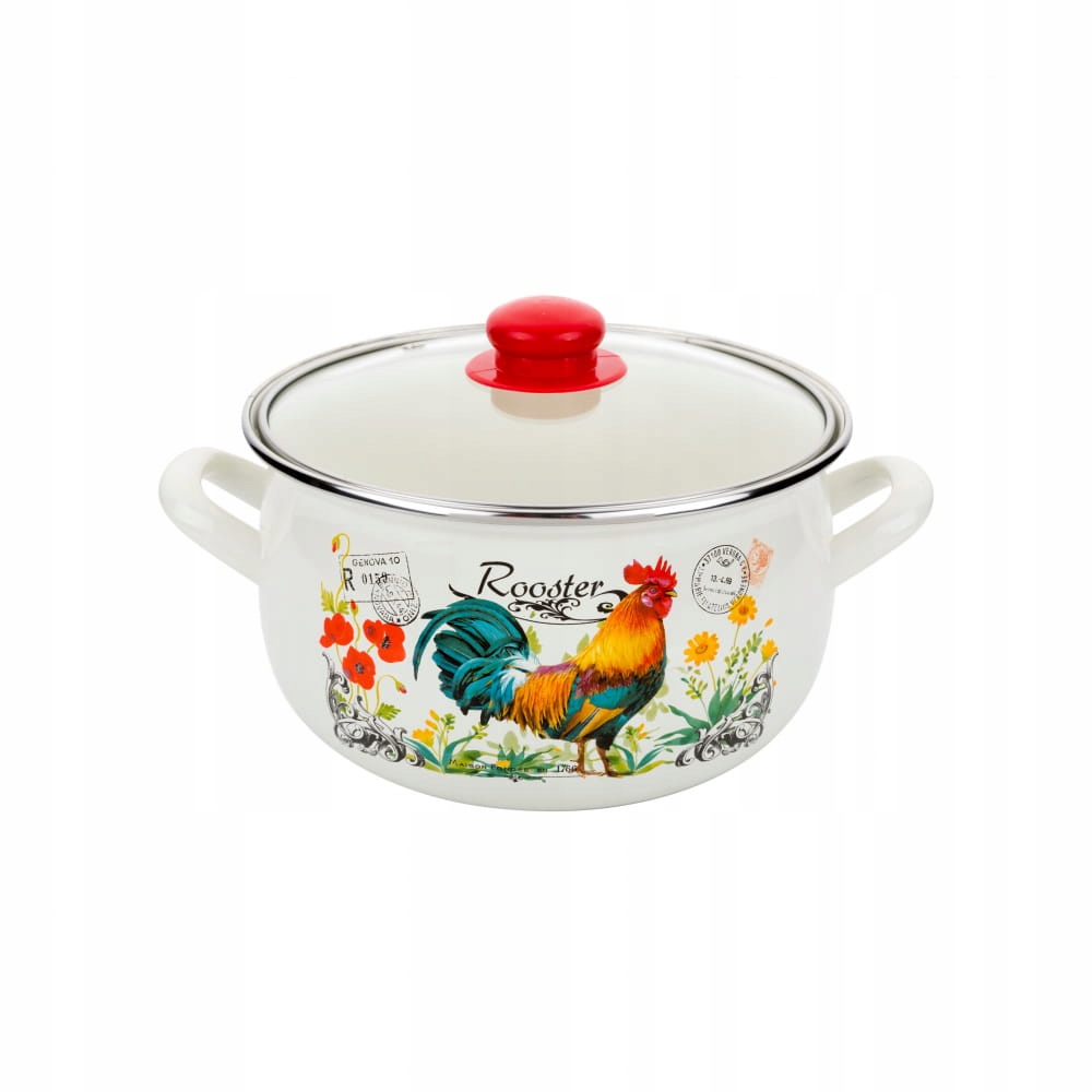 

Garnek emaliowany z pokrywką kogucik 16 cm 2,2l