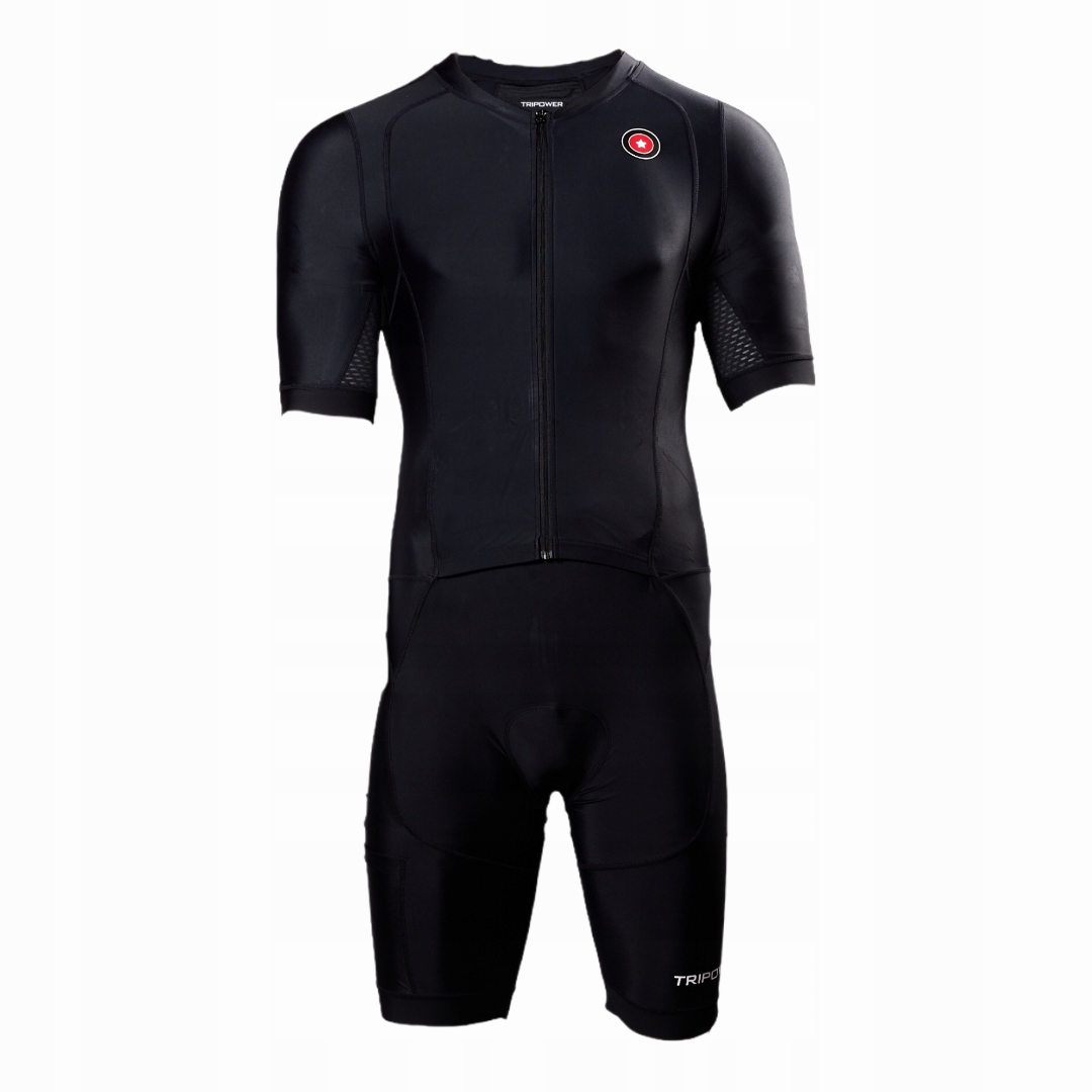 TRIPOWER strój startowy MultiSuit Triathlon Aero M czarny