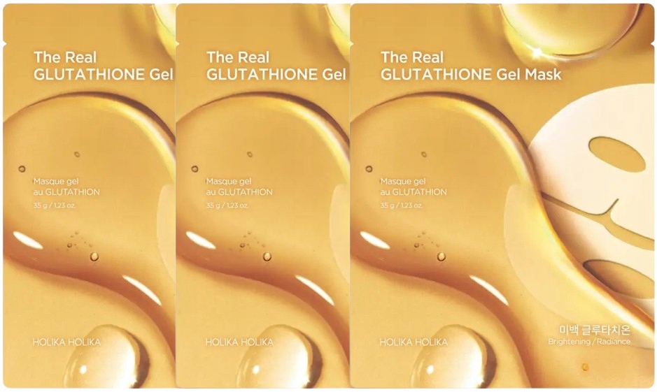 3 x Holika Holika The Real Glutathione Gel Mask 35 ml Kyselina askorbová