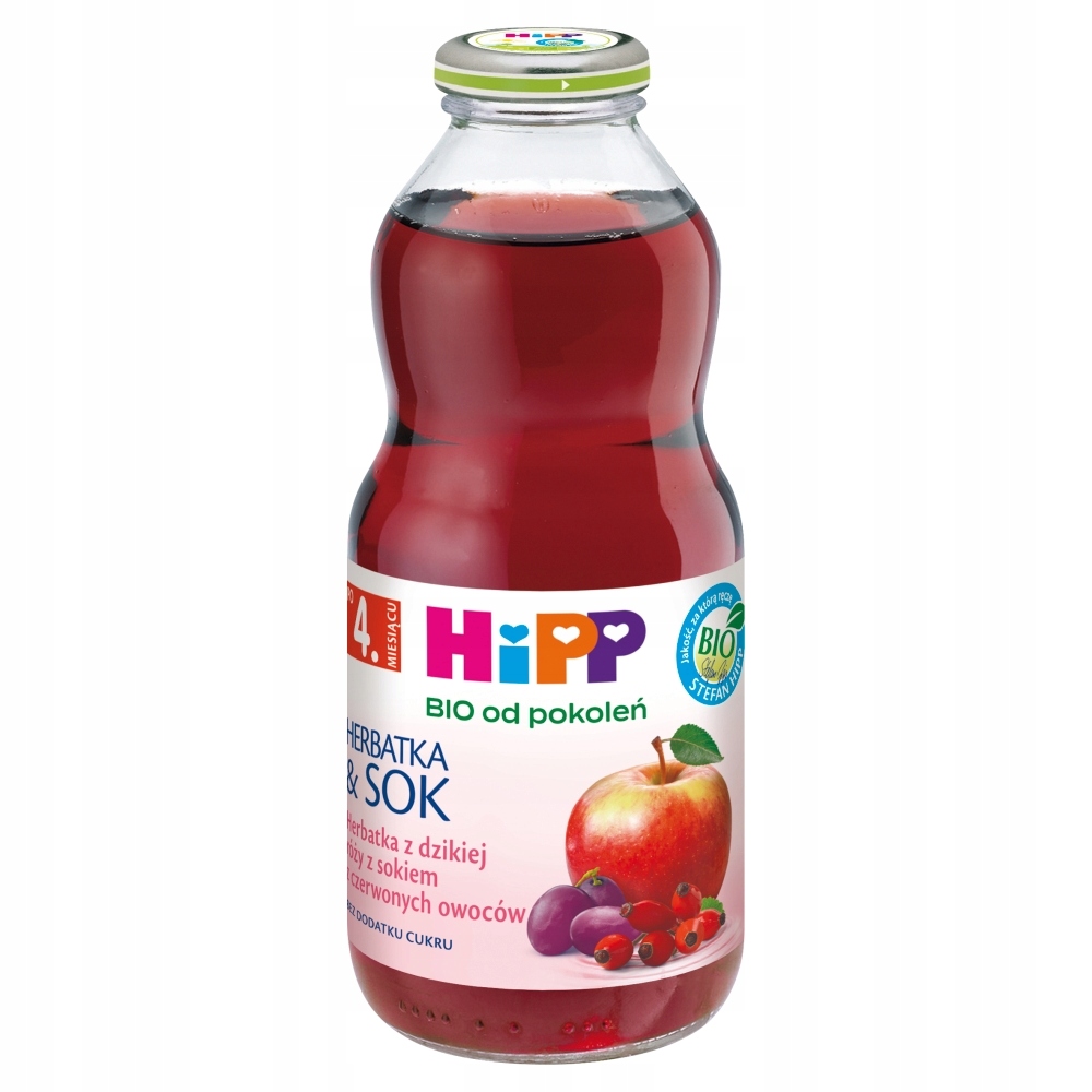 HiPP BIO Herbatka & Sok Bio,mix smaków 9x500ml Forma ekspresowa