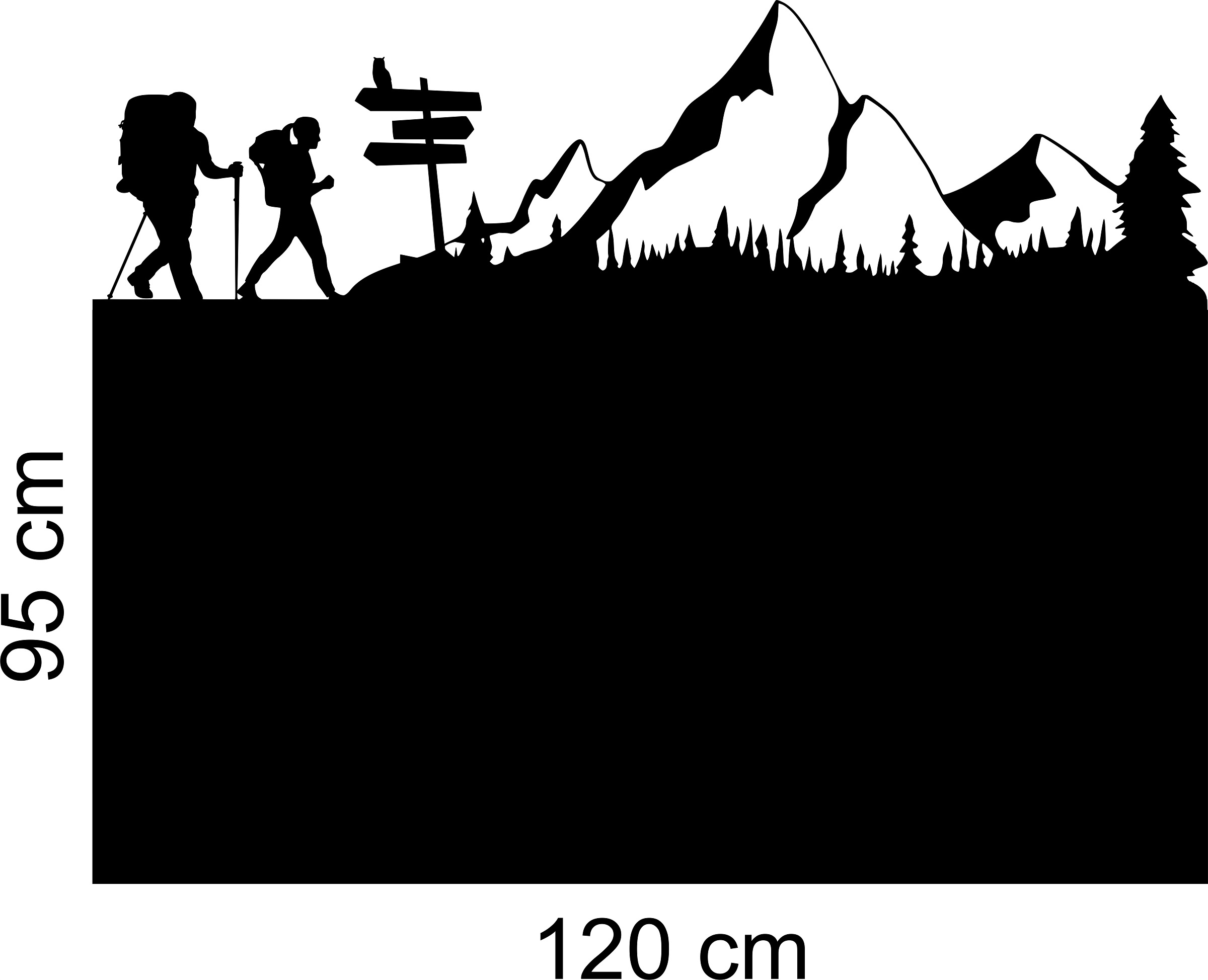 Kovová Tabuľa na magnety z kovu plechová horská 120x95 cm