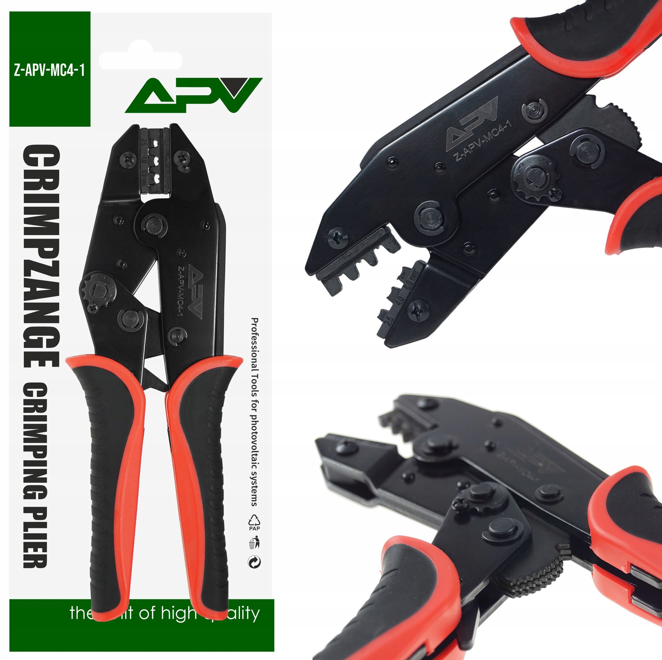 Zaciskarka Praska Do Złącz Kompatybilnych Z MC4 Solar Fotowoltaika