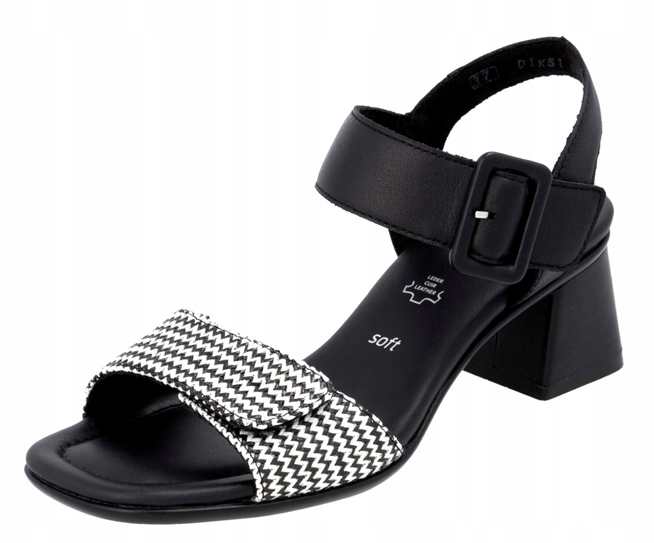 Remonte D1K51-03 vel.39 černé elegantní sandály Rieker Soft