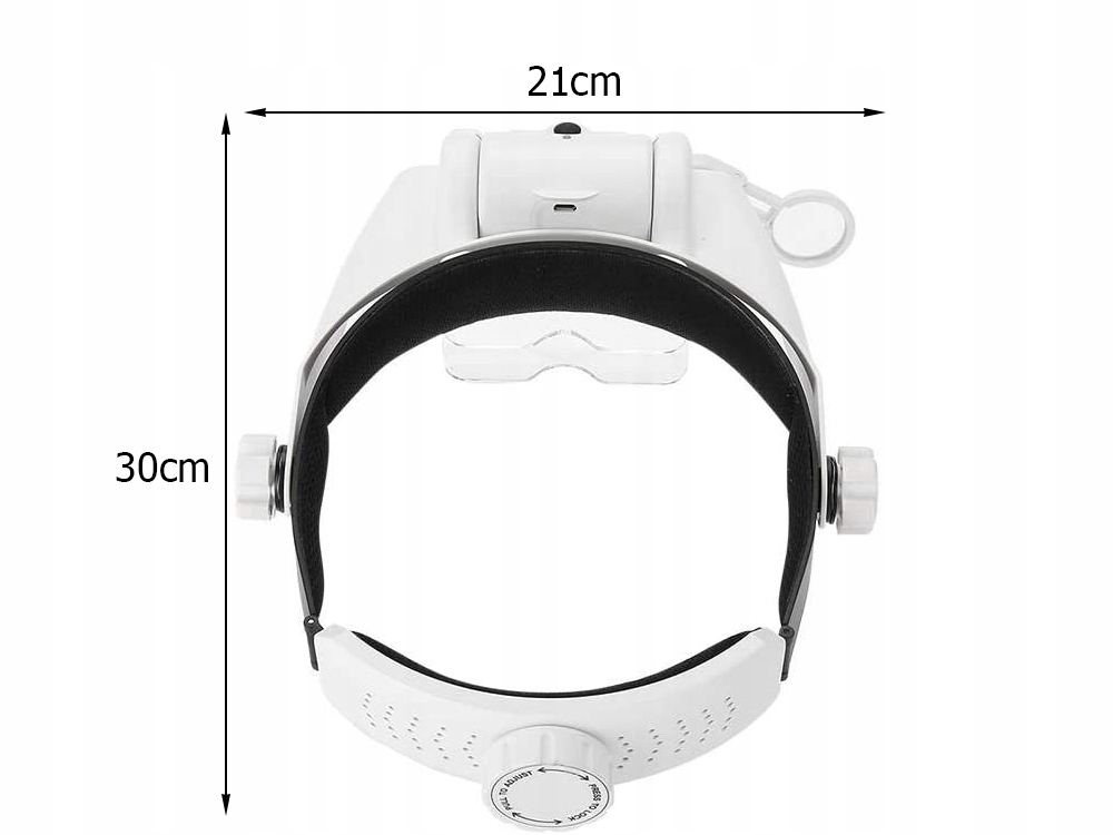 LUPA NAGŁOWNA CZOŁOWA OKULARY 3 LED SOCZEWKI 13x Średnica soczewki 95 mm
