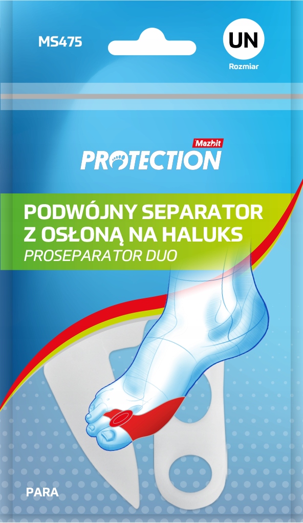 

Klin Podwójny Haluks Separator z Osłoną Para