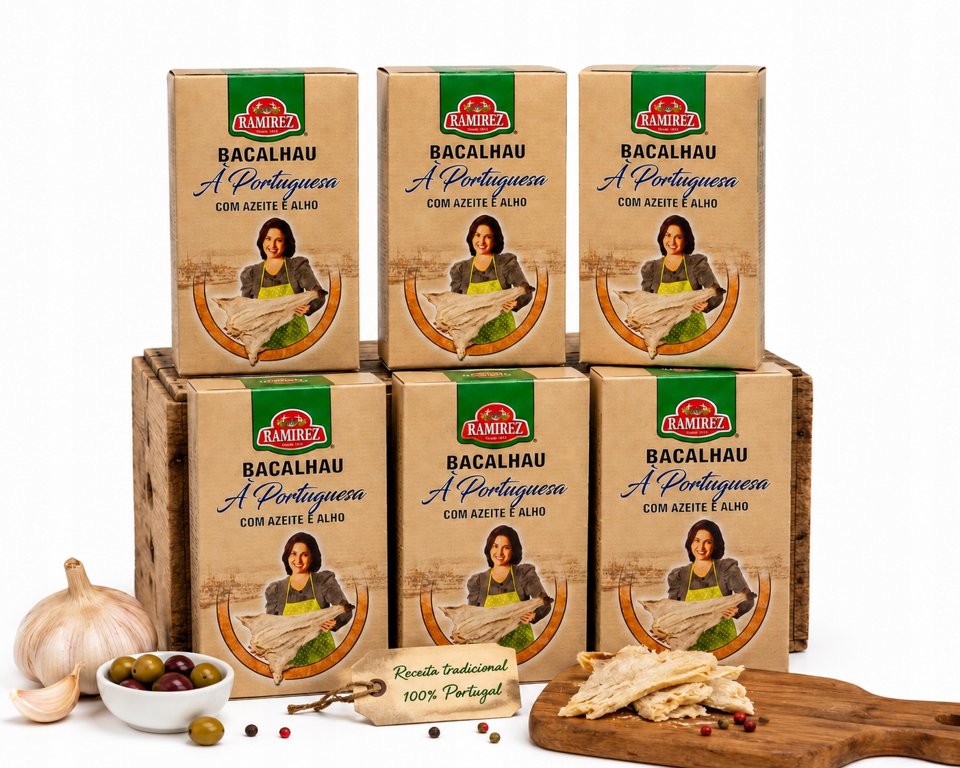 Ramirez – Bacalhau Zestaw Dorsza Suszonego W Oliwie Z Czosnkiem 6X120 g