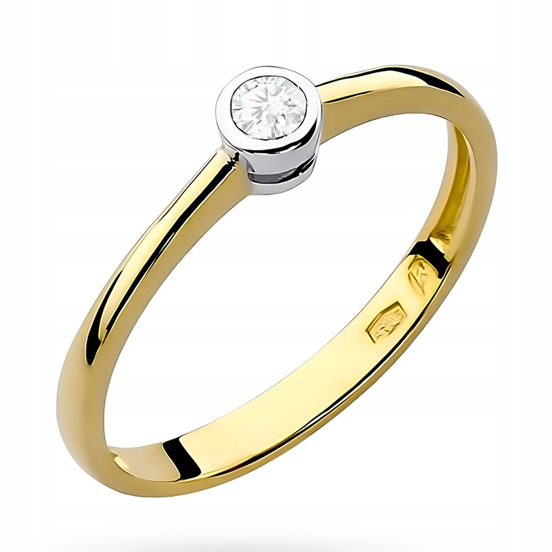 Zlatý Prstýnek s Briliantem 0,08 ct
