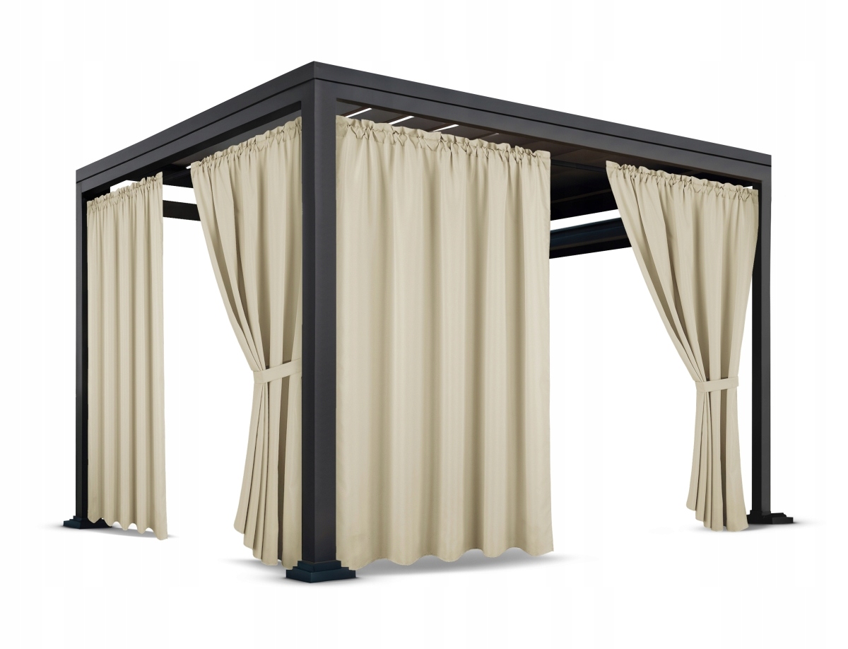 ZASŁONY NA TARAS 155x220 ZASŁONA OGRODOWA OGRODOWE Z TUNELEM WODOODPORNE