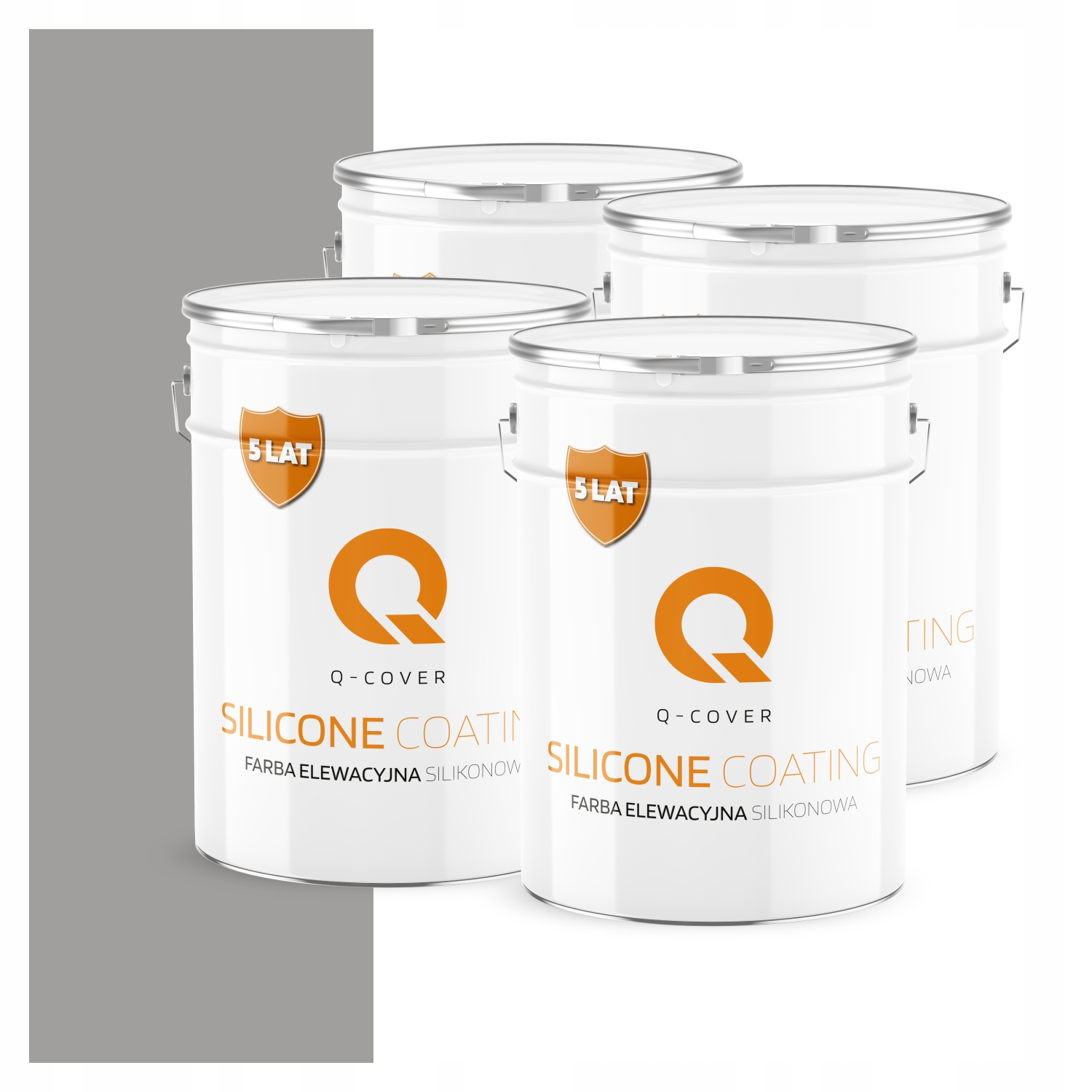 Fasádna farba 10 l silikónová Uv šedá platinová farba