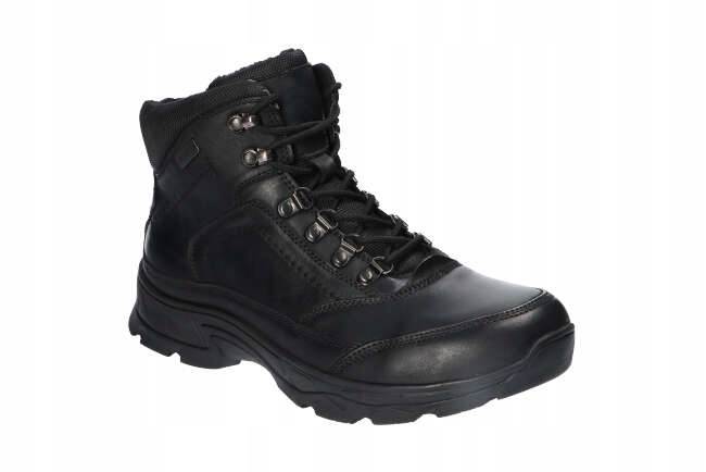 

American CY71 Trapery Buty Zimowe Skórzane Bk 44